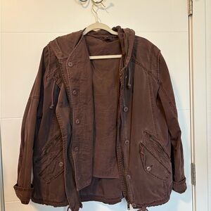 American Eagle Outfitters Brown Jean Jacket